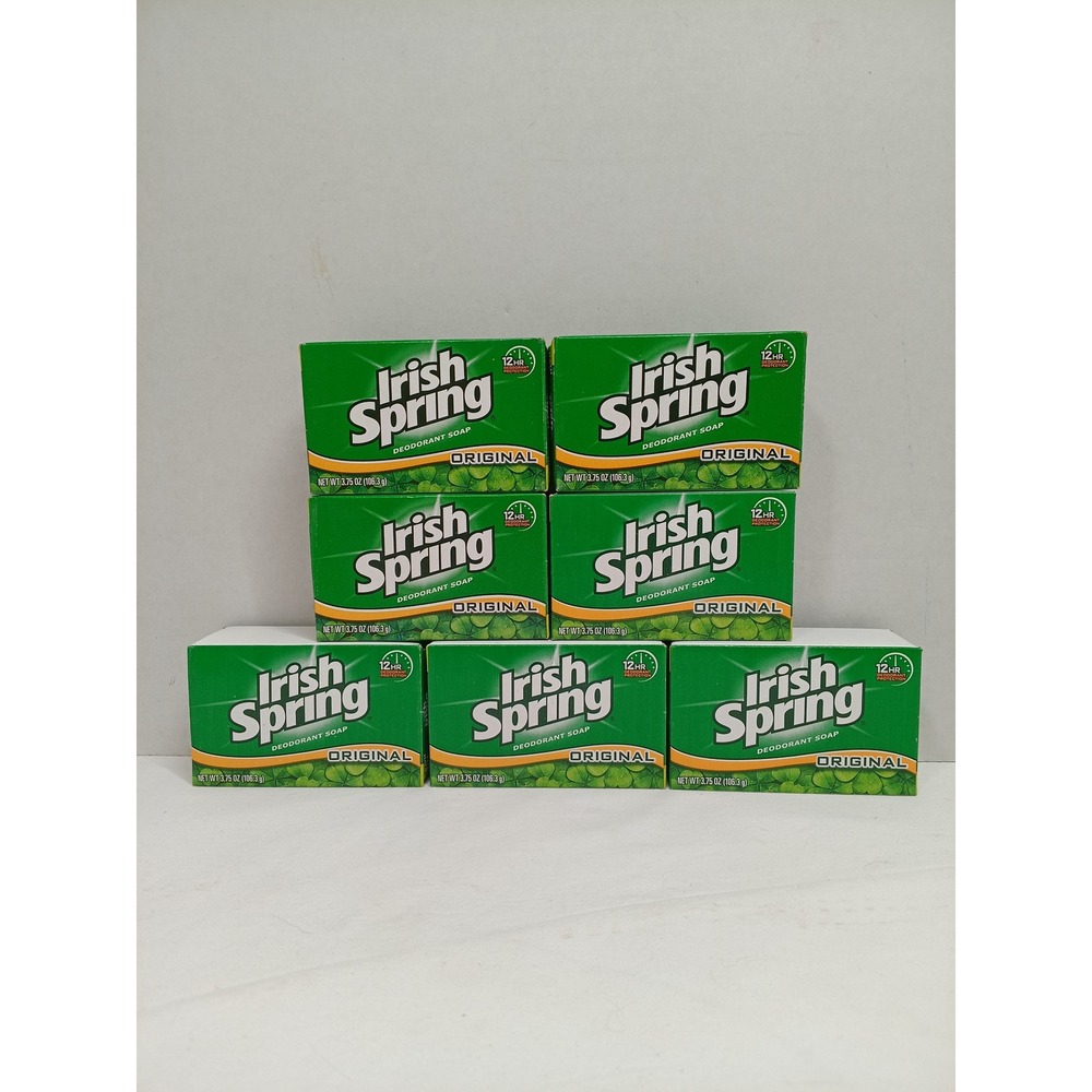 7 Bars Irish Spring Original Deodorant Soap 3.75 oz USA Made Original Formula